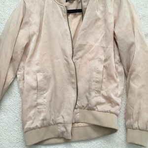 Shiny Light Pink Brandy Melville Bomber Jacket